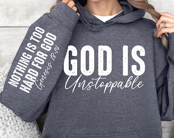 God is Unstoppable SVG PNG Bible Quote Svg Genesis 18:14 Faith Svg Faith png Religious png Svg, Christian Svg png Sublimation Cut File