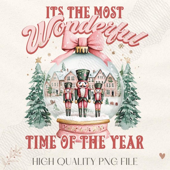 Nutcracker Friends Snow Globe PNG, Pink Christmas PNG, Coquette png, Pink bow png, Pink Christmas PNG sublimation, Coquette Christmas png