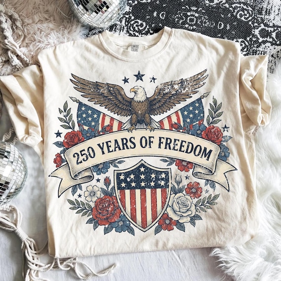 USA 250 Years Anniversary PNG Retro America Flag 4th July Patriotic ORIGINAL (Digital Download)