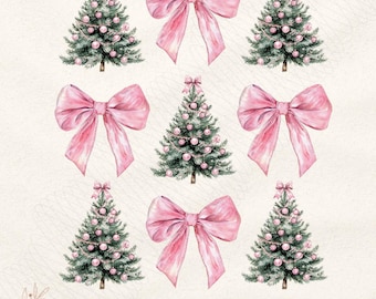 Coquette, Weihnachtspng, Weihnachtsentwürfe, rosa Weihnachtspng, Weihnachtssublimation, Retro Feiertage png, Feiertags png, Feiertagsstimmung png, Girly Weihnachten