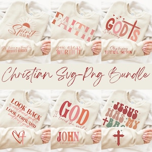 Christian SVG PNG bundle | Religious svg bundle l Sleeve Sweatshirt Svg Bundle | Bible Verse Shirt svg | Psalm svg | Jesus Svg | God Svg Png