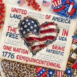 Patchwork americano finto, PNG retrò del 4 luglio, PNG del 250° anniversario degli Stati Uniti, Semiquincentenario, PNG del 4 luglio, Leopardo patchwork americano di tendenza