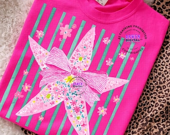 Boho Preppy Summer png, Beach Quote Shirt Design, Coastal Girly Graphic, Retro Ocean Starfish,Coquette Floral Beach Quirky Summer, Whimsical