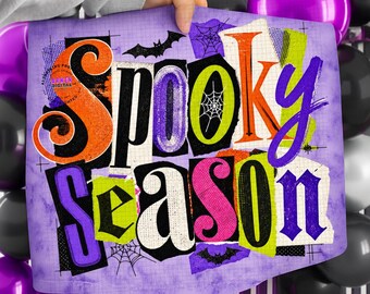 Spooky Season PNG, Vintage Halloween Sublimation Shirt Design, Retro DTF Printable
