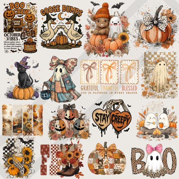 Retro Fall Autumn Png Bundle, Fall shirt png, Fall Coquette png, Autumn png, Trendy Fall, Thanksgiving png, Autumn Sublimation Design Bundle