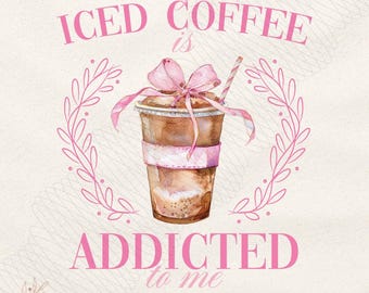 Coquette Iced Coffee PNG-Sublimation Download-Tshirt Design,Retro png,Summer png,Retro Sublimation,Coffee png,Coffee Sublimation,Trendy png