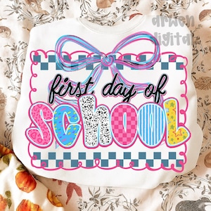 Coquette First Day Of School Png, Back To School Png, Teacher PNG, Preppy Back To School Png, School Png, First Day Of School Shirt Png