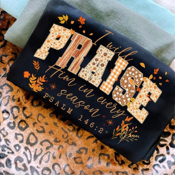 Fall Christian Png, Floral Thanksgiving Png, Bible Verse Png, Faith Based Autumn Sublimation, Boho Praise Religious Jesus Shirt DTF Download