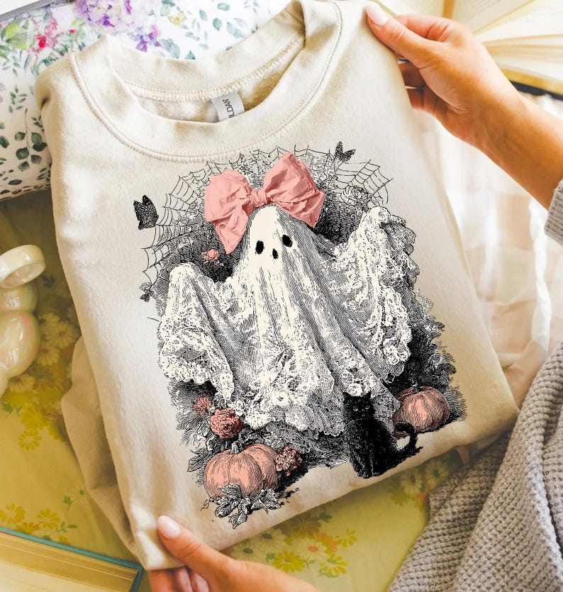 Cute Pink Lace Ghost Png, Boo in Boojee, Halloween Boo Lace Bow Png ...
