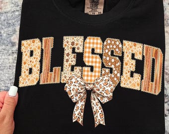 Välsignad kokett PNG, broderihöst PNG, höstsäsong PNG, Thanksgiving PNG, höstdesign, mysig säsong, tacksam kokett rosett leopard