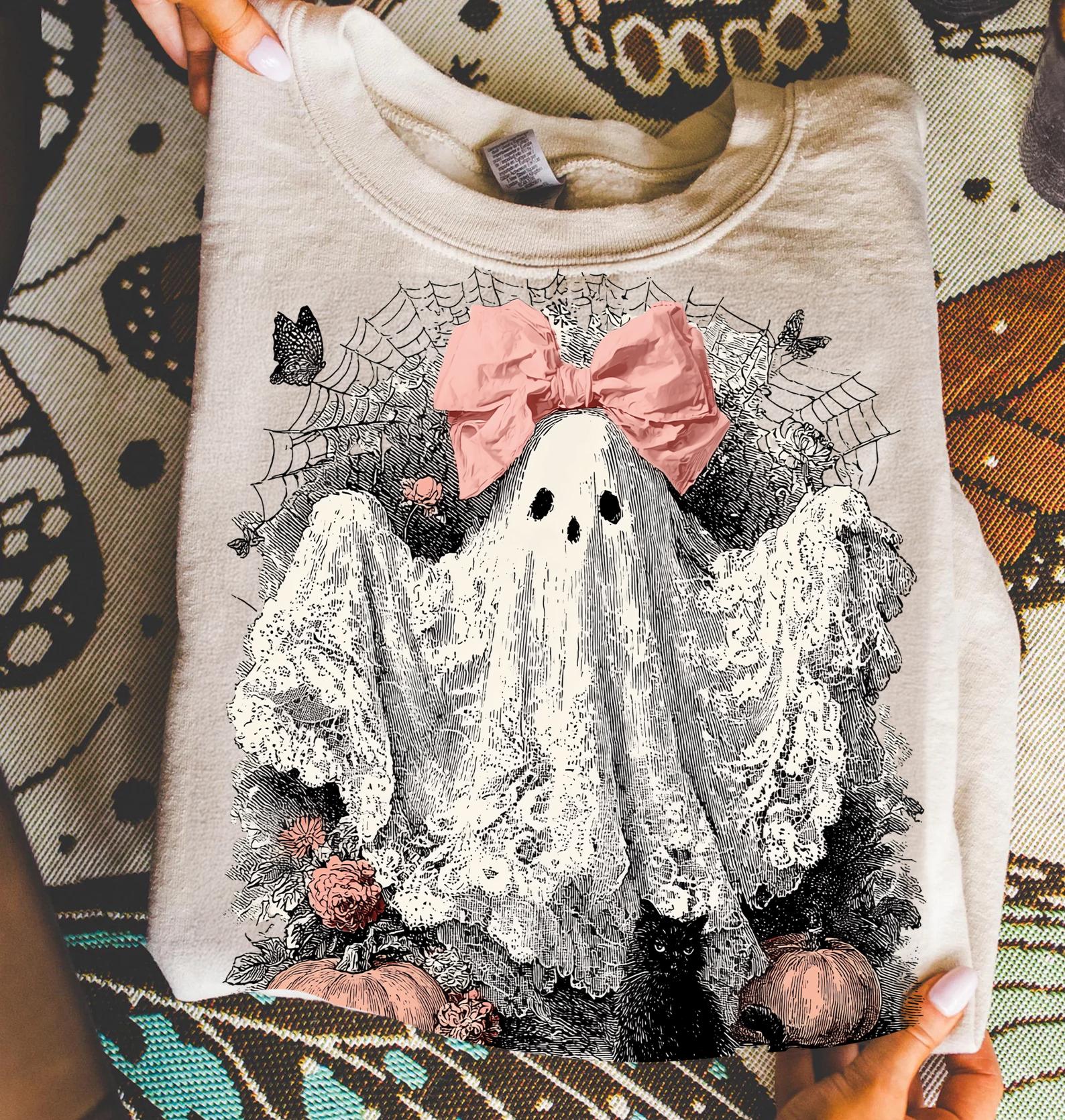 Cute Pink Lace Ghost Png, Boo in Boojee, Halloween Boo Lace Bow Png ...