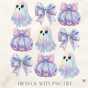 Retro Disco Iridescent Ghost Sublimation PNG Cute Disco Ghost PNG Retro Cute Ghost PNG Glitter Ghost Adorable Ghost Png Spooky Vibes Png