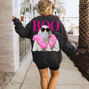Preppy Halloween PNG Viral Fall PNG Girly Spooky Tee Retro Boujee Shirt Design Hot Ghoul Boo Diamond Necklace Luxury Wild Glam Sublimation image 12