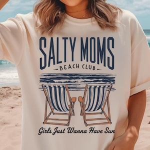 The Beach Club-shirt png, trendy zomerse png, esthetisch strandshirtontwerp, retro strandmeisje png, grappig sarcastisch moederontwerp, Moederdag