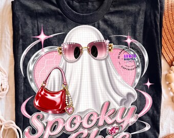 Glam Ghost Png | Preppy Ghost Png | Bling Design | Halloween Designs | Boujee Png | Leopard Print Png | Ghost Graphic | Spooky Graphic
