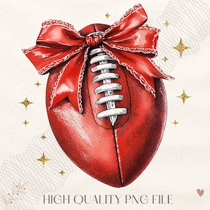 Red Football ball png, Coquette Football PNG, K City Football PNG, Game Day, Football Girly, Football Season, Red Team Football Bow