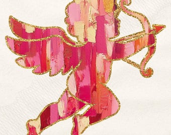 Cupid Valentine Day Cupid Brushstroke png, Valentine png, Valentines day Png, xoxo png, valentine png glitter, Coquette Valentine Png
