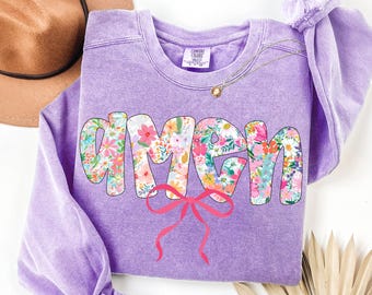 Floral Glitter Amen PNG, Retro Amen Png, Preppy Easter png, Amen Png, Happy Easter Png, Jesus png, Christian Easter png, Bible Verse png
