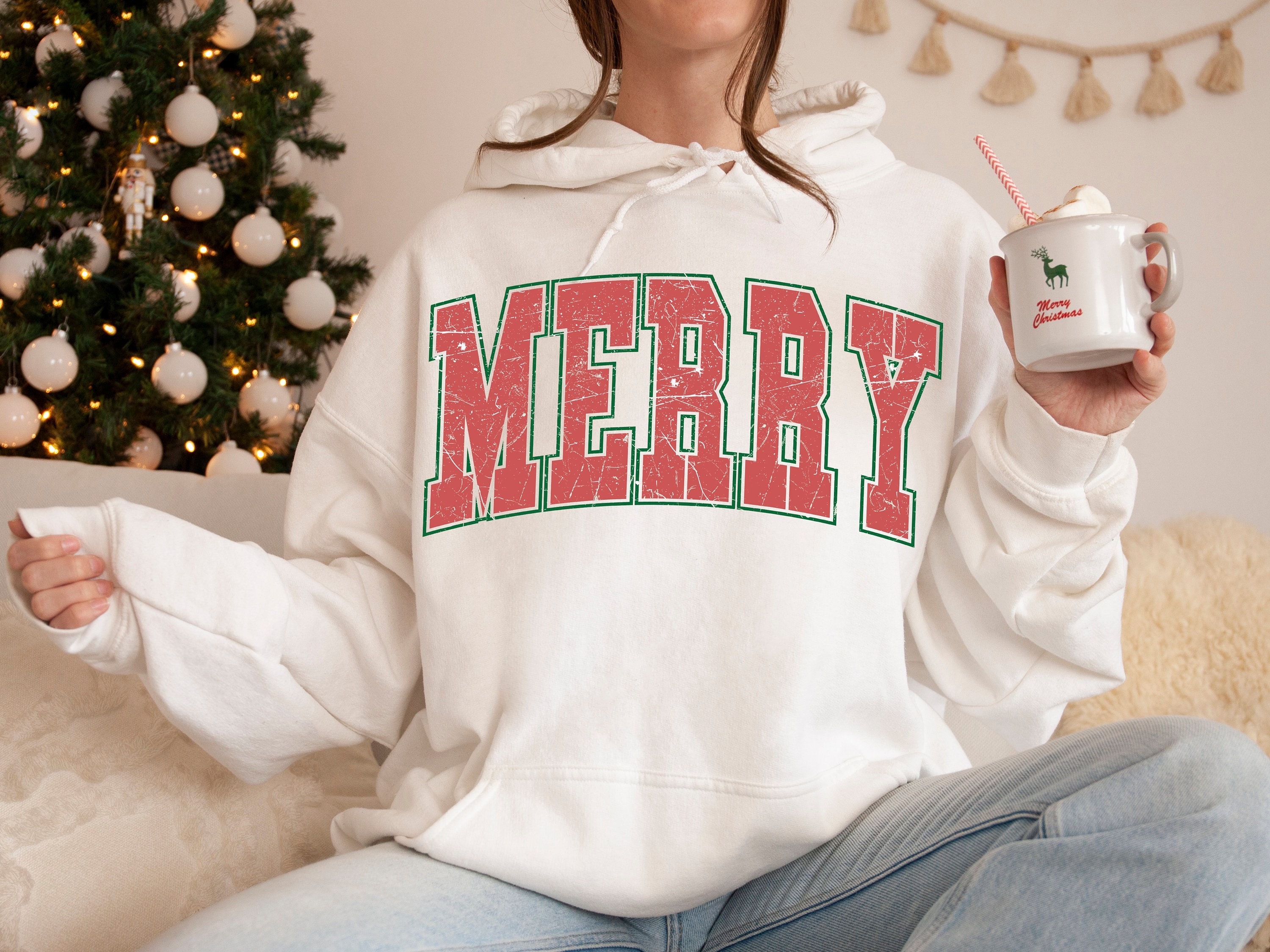 Merry Christmas SVG Png, Merry Varsity Sublimation Christmas Shirt Design, Digital Download | Christmas Svg, Christmas Vibes Svg