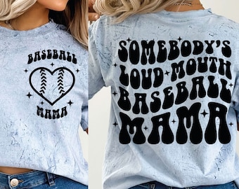 Somebody's Loud Mouth Baseball Mama Png Svg, honkbal moeder Svg Png, honkbal grappig hart honkbal sublimatie gesneden bestand