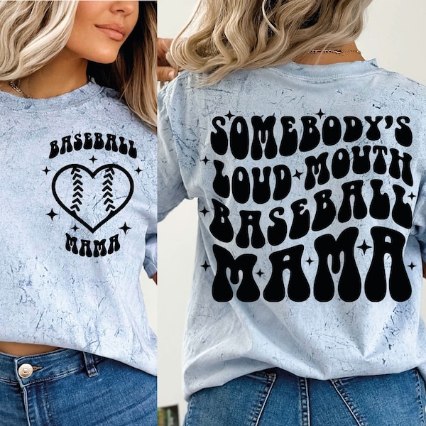 Somebody's Loud Mouth Baseball Mama Png Svg, Baseball Mom Svg Png, Baseball Funny Heart Baseball Sublimation Cut File