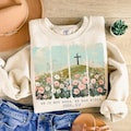 He is Risen PNG Wildflower Png Spring Easter Sublimation Designs Brushstroke PNG Aesthetic Boho DTF Transfers Easter Christian Jesus