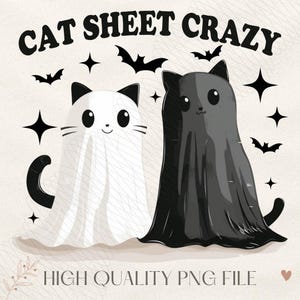 Black Cat Halloween Png, Ghost Cat Png, Halloween Png, Halloween Cat Shirt, Fall Png, Retro Halloween Png,Spooky Season Png,Funny Halloween
