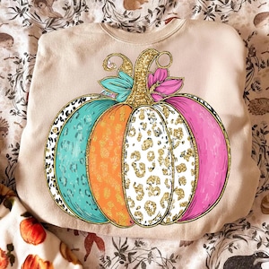 Brushstroke Pumpkin png, Fall Vibes Png, Leopard Pumpkin Png, autumn png, trendy fall png, retro fall png, Fall Sublimation, Fall Autumn Png