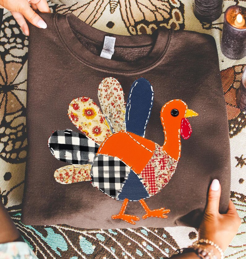Patchwork Turkey Pattern Patchwork Turkey Png, Quilt Turkey PNG, Retro Thanksgiving Png, Turkey ...
