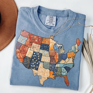 Retro America USA Map Png, America 4th July Png Design, 4th Of July Png Digital, Bandeira dos EUA, Camiseta de menina americana, Design de camiseta americana 1776