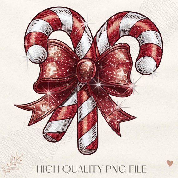 Candy Cane png Christmas png Glitter Christmas png Coquette Holiday png Merry Christmas png Retro Christmas png Merry xmas png Disco png
