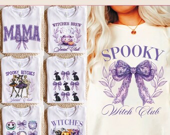 Halloween Bundle png, Coquette Bow Halloween png, Halloween png, Coquette Halloween png, Spooky Season png, Gothic png, Sublimation design