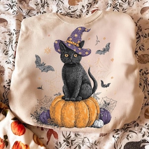 Black Cat Pumpkin Png, Ghots Cat Png, Retro halloween Png, Gothic Png, Black Cat Png, Fall Png, Halloween Cat Mama Shirt, Autumn Png