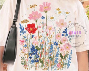 Sie ist mit Stärke PNG bekleidet, Wildblumen Christliche Png, Muttertag Png, Mutter Pflanze Samen Der Liebe Png, Mama Png, handgezeichnete Sublimation