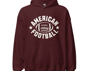 Focus University Unisex Hoodie, Football Hoodie, Football Hoodies, Football Shirts, Hoodie Sweatshirt, Football Spirit Wear