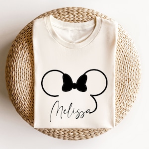 Personalized Disneyland Shirt, Customize Disney Trip Tee, Mickey Mouse With Name, Minnie Mouse With Name, Gift For Woman,  Holiday Shirt