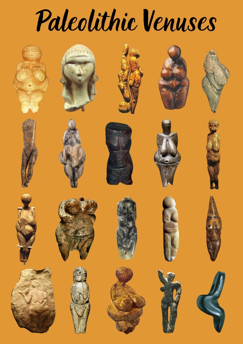 Paleolithic Venuses Poster Etsy