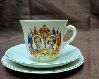Rare Vintage Commemorative 1937 Coronation Teacup of HM King