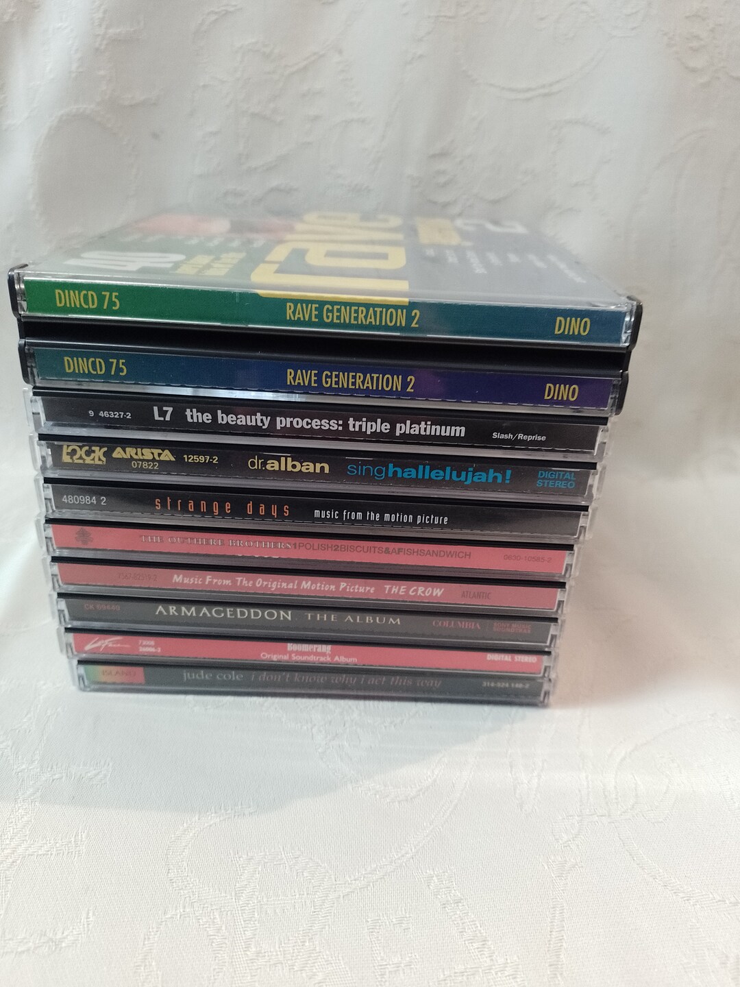Vintage CD Music Bundle: Rave Generation, L7, the Crow, Armageddon - Etsy
