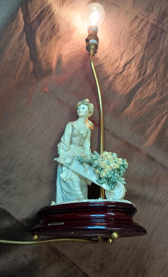Signed Vintage Florence Giuseppe Armani Lamp Lady