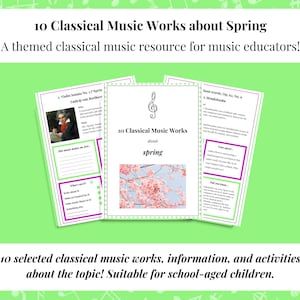 10 Classical Music Works about Spring | Composer History | Music Teacher Resources | Homeschool Education Curriculum | Digital Download