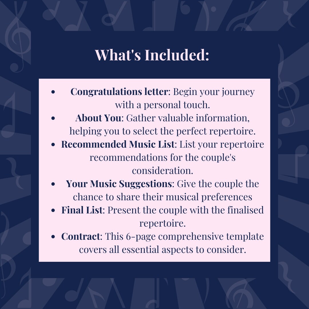 Classical Wedding Singer Templates and Contract | Wedding Vendors ...