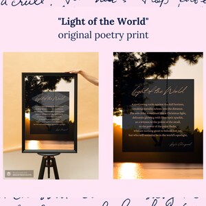 Light of the World Original Poem Digital Download Wall Art Available in ...