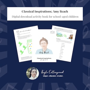 Amy Beach | Classical music for children | Digital download activity book for ages 6-12 | Music education resources and products