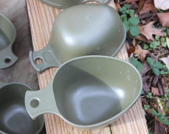 TWO Original & Genuine Swedish Army Mess Kit Plastic Drinking Mug Kuksa Cup Kåsa