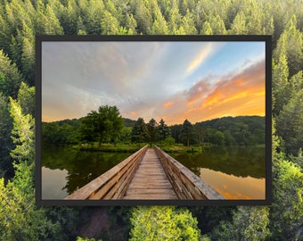 Marshall Lake at Sunset - North Park, Gibsonia, Pennsylvania - Photo Prints