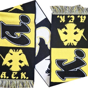 scarf aek club greece calcio football gift soccer gift