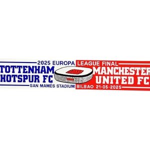 scarf manchester vs tottenham europa league final 2025 calcio football gift soccer gift