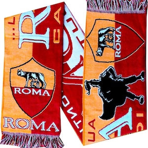 scarf roma club italy calcio football gift soccer gift