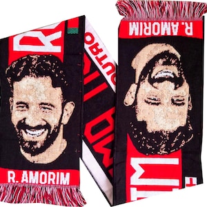 Scarf ruben amorim manchester united calcio sciarpa scarves gift sa 100% ACRYLIC FAN jersey flag bandana